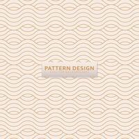 Minimalist wavy line pattern background design vector