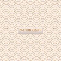 Minimalist wavy line pattern background design vector