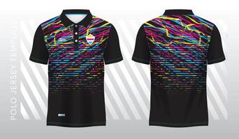 colorful abstract polo jersey sport uniform vector