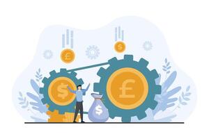 Finance Business Flat Illustration Design vector