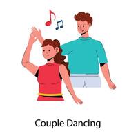 Trendy Couple Dancing vector