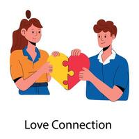 Trendy Love Connection vector