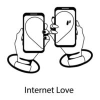 de moda Internet amor vector