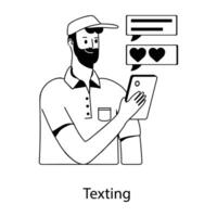 Trendy Texting Concepts vector