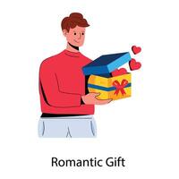 Trendy Romantic Gift vector