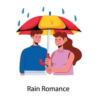 de moda lluvia romance vector