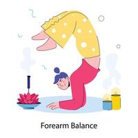 Trendy Forearm Balance vector