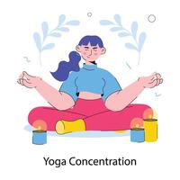 de moda yoga concentración vector