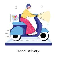 Trendy Food Delivery vector