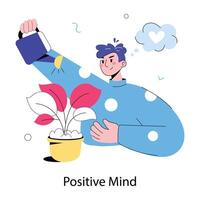 Trendy Positive Mind vector