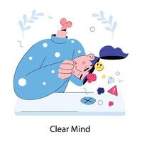 Trendy Clear Mind vector