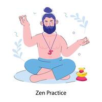 Trendy Zen Practice vector