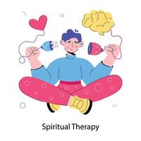 Trendy Spiritual Therapy vector