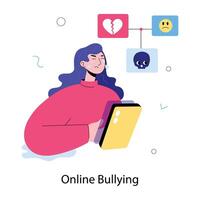 Trendy Online Bullying vector