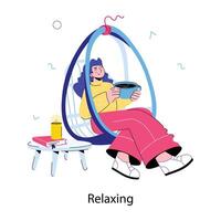 Trendy Relaxing Concepts vector