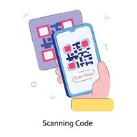 Trendy Scanning Code vector