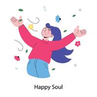 Trendy Happy Soul vector