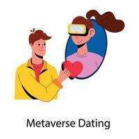 Trendy Metaverse Dating vector