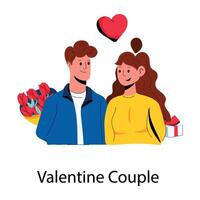 Trendy Valentine Couple vector