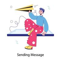 Trendy Sending Message vector