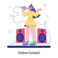 Trendy Online Concert vector