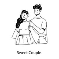 Trendy Sweet Couple vector