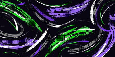 Abstract Brush Background with Sporty Style and Halftone Effect. Brush Stroke Illustration for Banner, Poster, or Sports Background. Scratch and Texture Elements For Design vector