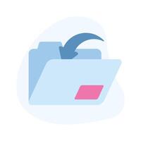 A beautiful of file with arrow is depicting data saving, ready to use vector