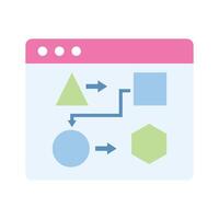 Grab this carefully designed flat icon of Website Flowchart in trendy style vector