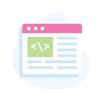 Concept icon of web programming, editable flat vector