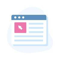 Download this beautifully designed icon of a webpage, Designed in trendy style vector