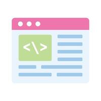 Concept icon of web programming, editable flat vector