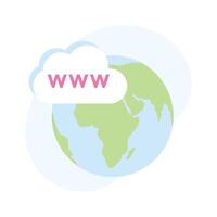 World Wide Web Icon in trendy flat style isolated on white background. Website vector