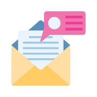 A letter with chat bubble, editable of mail ready to use vector