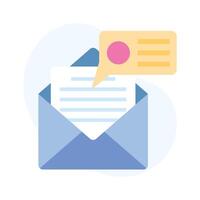 A letter with chat bubble, editable of mail ready to use vector