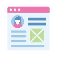 Have an eye on this creative icon of User Biodata, trendy concept vector