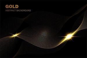 gold line wave abstract background. additional design elements vector