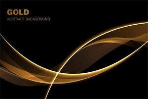 gold wave abstract background. vector