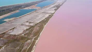 sasyk-sivash è il maggiore lago e sale lago su il della Crimea penisola video