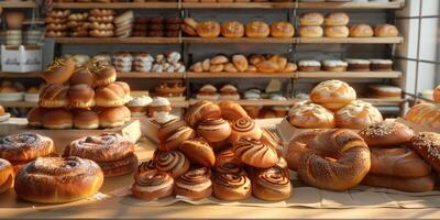 Crusty buns in store for sale photo