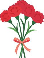 Celebrate Mother's Day with a bouquet of carnations vector