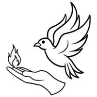 Hands of peace illustration vector
