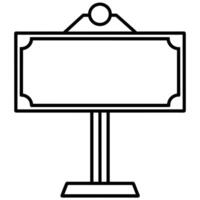 línea cartelera icono aislado en blanco antecedentes. contorno símbolo para sitio web diseño, móvil solicitud, arriba. cartelera pictograma. vector