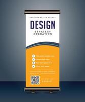 corporate business roll up banner standee pull up banner x banner template vector