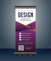 corporate business roll up banner standee pull up banner x banner template vector