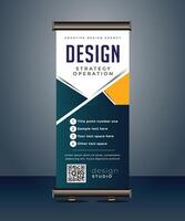 corporate business roll up banner standee pull up banner x banner template vector