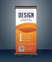 corporate business roll up banner standee pull up banner x banner template vector