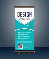 corporate business roll up banner standee pull up banner x banner template vector