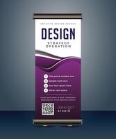 corporate business roll up banner standee pull up banner x banner template vector