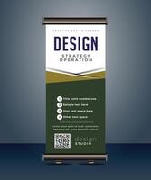 corporate business roll up banner standee pull up banner x banner template vector